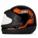 CAPACETE SM PRETO/LARANJA 60