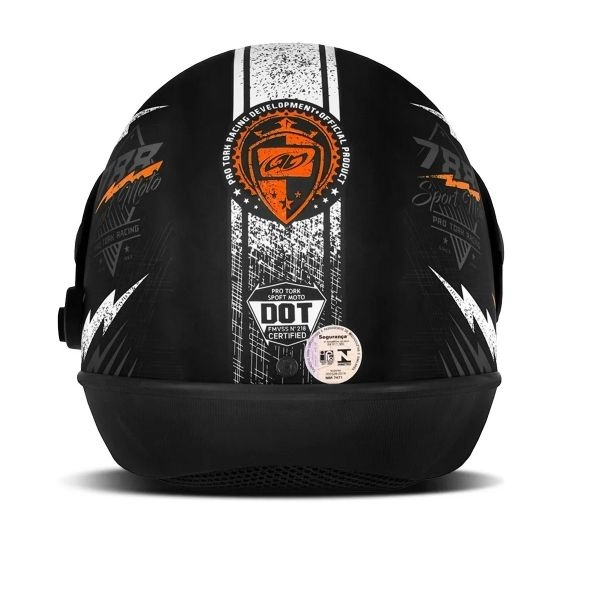 CAPACETE SUPER SPORT PRETO/LARANJA 60 788