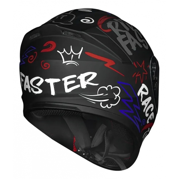 CAPACETE HIT FASTER MATTE BLACK/RED 58/M