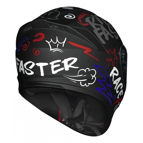 CAPACETE HIT FASTER MATTE BLACK/RED 58/M