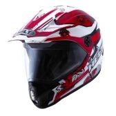 CAPACETE CROSS VISION GRAFITE VERM/ BRANCO 56