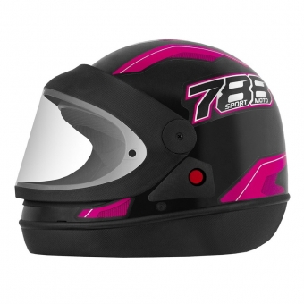 CAPACETE NEW SM PRETO/ROSA 60
