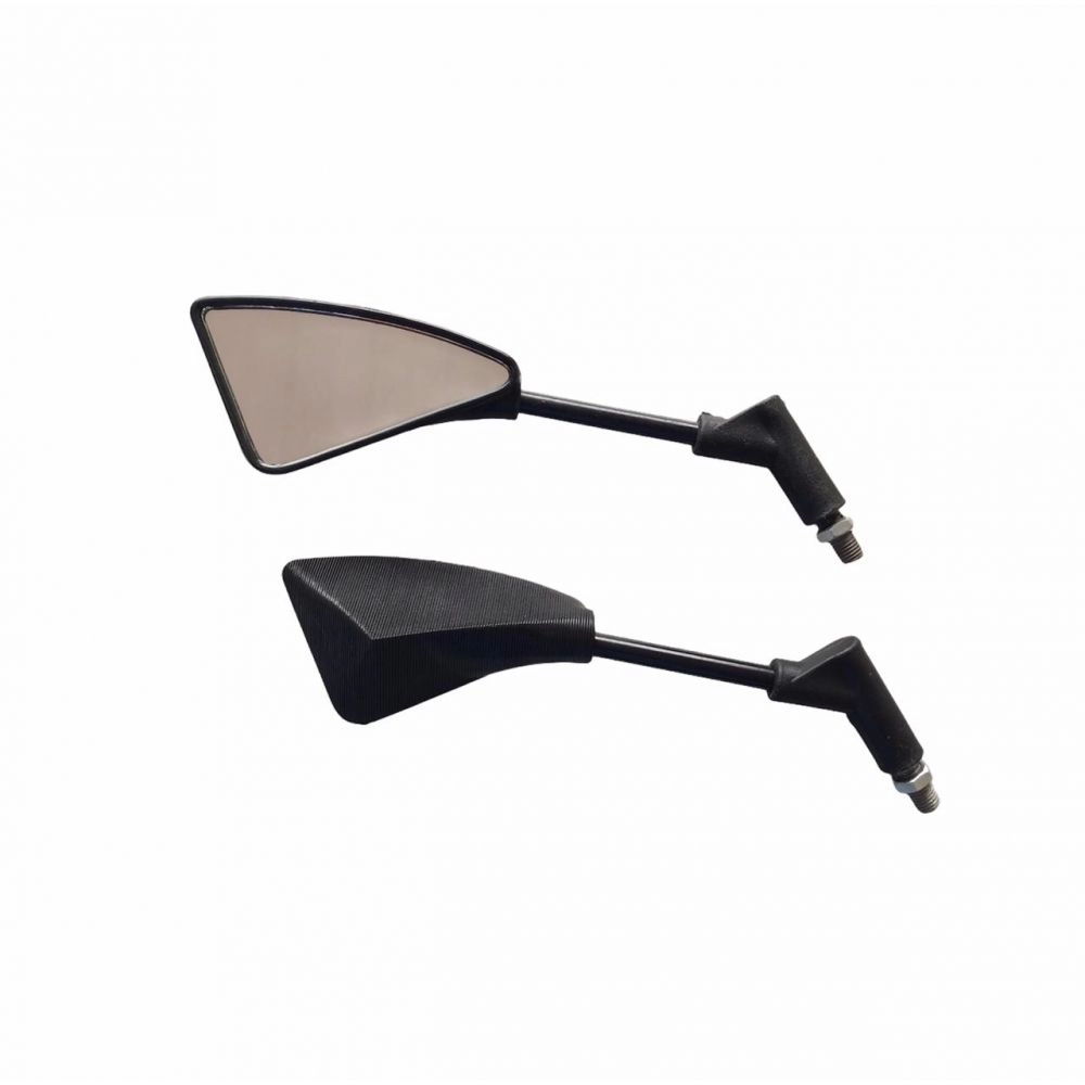 RETROVISOR ESPORTIVO CORAL PRETO HASTE CUSTOM (PAR
