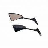 RETROVISOR ESPORTIVO CORAL PRETO HASTE CUSTOM (PAR