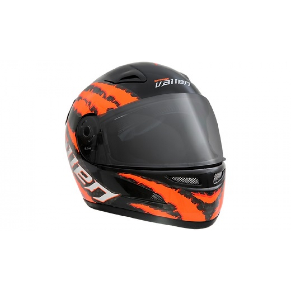 CAPACETE VALLEN SAVAGE PRETO/ LARANJA 58