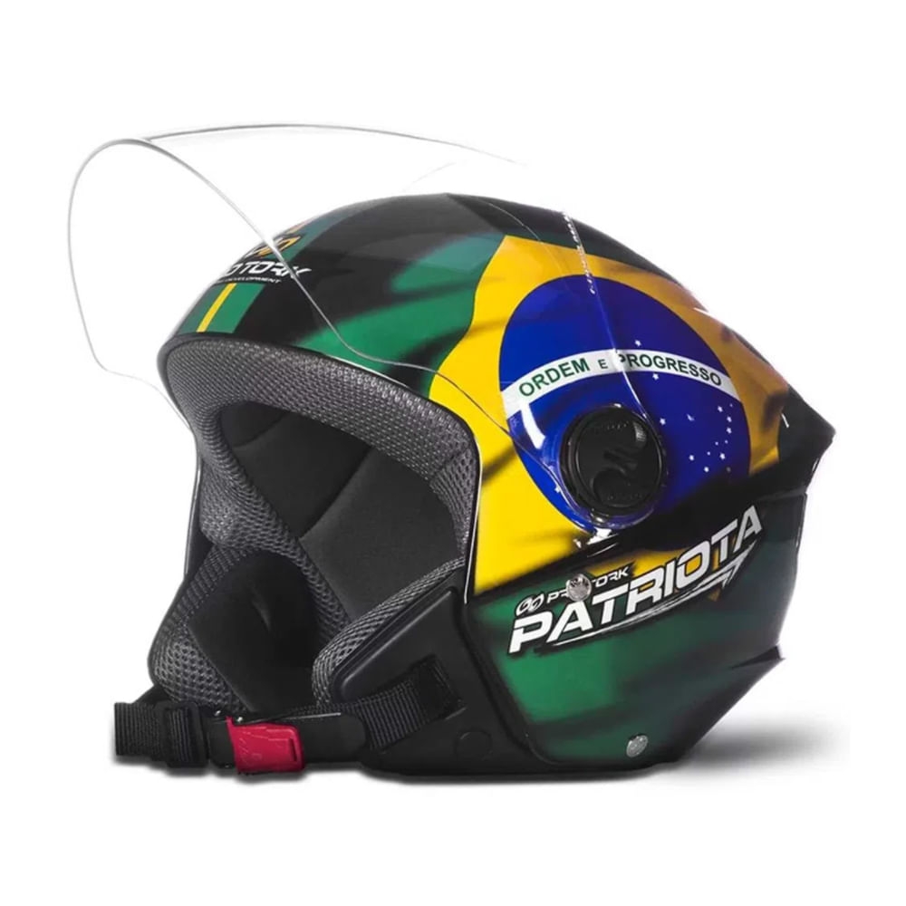 CAPACETE NEW LIBERTY 3 PATRIOTA PRETO/VERDE 58
