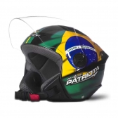CAPACETE NEW LIBERTY 3 PATRIOTA PRETO/VERDE 58