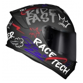 CAPACETE HIT FASTER MATTE BLACK/RED 58/M