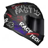 CAPACETE HIT FASTER MATTE BLACK/RED 58/M