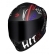 CAPACETE HIT FASTER MATTE BLACK/RED 58/M