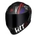 CAPACETE HIT FASTER MATTE BLACK/RED 58/M