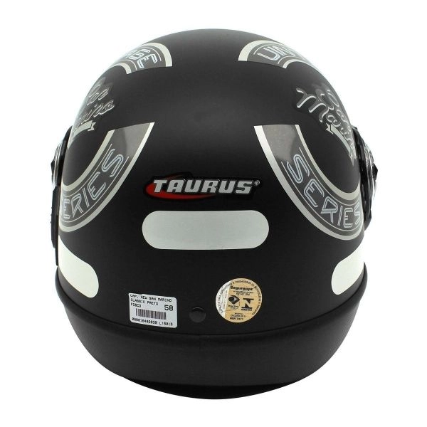 CAPACETE SAN MARINO NEW CLASSIC PRETO FOSCO 60