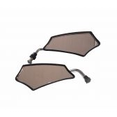 RETROVISOR GOLD BASE PRETA C/ HASTE CROMADA (PAR)