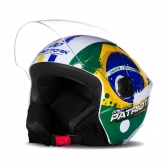 CAPACETE NEW LIBERTY 3 PATRIOTA BRANCO/VERDE 58