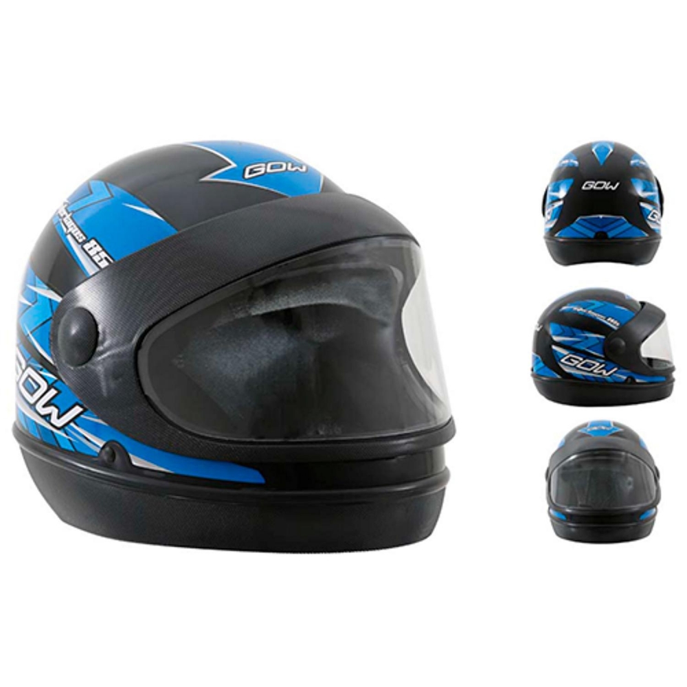 CAPACETE INTERLAGOS PRETO/ AZUL 60