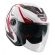 CAPACETE ABERTO C/OCULOS NEW CITY BRANCO/ VERM 62