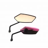 RETROVISOR SILVER BASE ROSA P/ YAMAHA (PAR)
