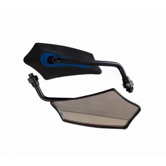 RETROVISOR GOLD BASE AZUL P/ YAMAHA (PAR)