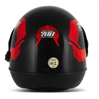 CAPACETE SM PRETO/VERMELO 60