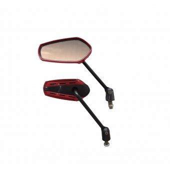RETROVISOR PREMIUM MTX BASE VERMELHA ARTICULADO (P