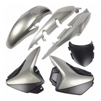 KIT CARENAGEM TITAN 150 PRATA 10