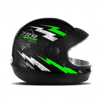 CAPACETE SUPER SPORT PRETO/VERDE 60 788