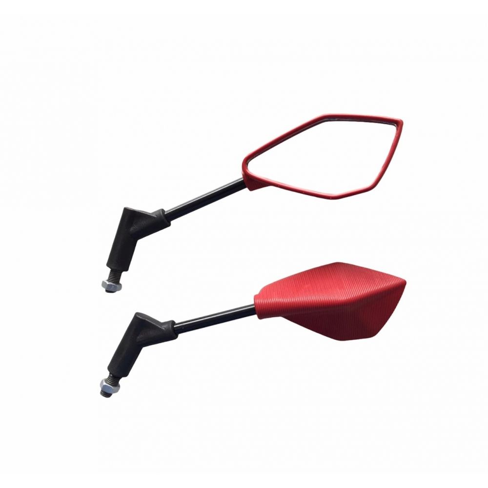 RETROVISOR ESPORTIVO NAJA VERMELHO HASTE CUSTOM (P