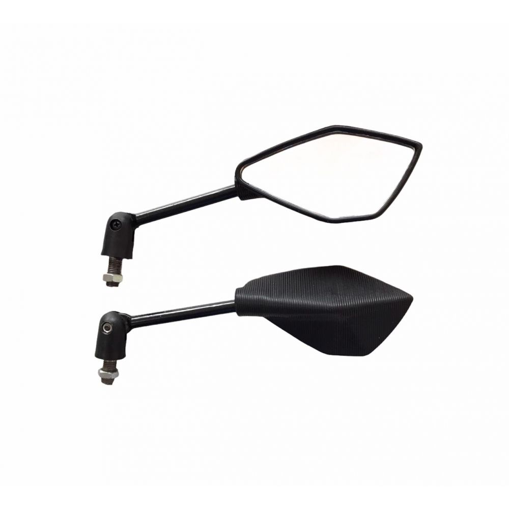 RETROVISOR ESPORTIVO CORAL PRETO ARTICULADO (PAR)