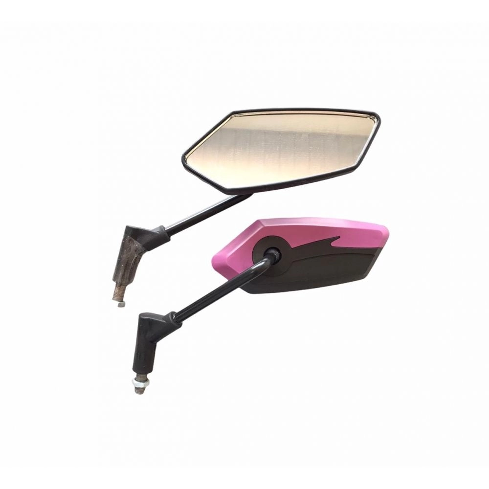RETROVISOR SILVER BASE ROSA HASTE CUSTOM (PAR)