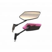 RETROVISOR SILVER BASE ROSA HASTE CUSTOM (PAR)