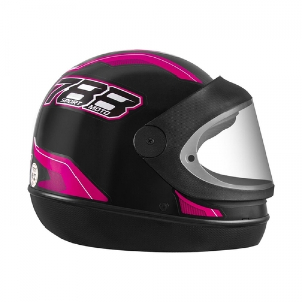 CAPACETE NEW SM PRETO/ROSA 58