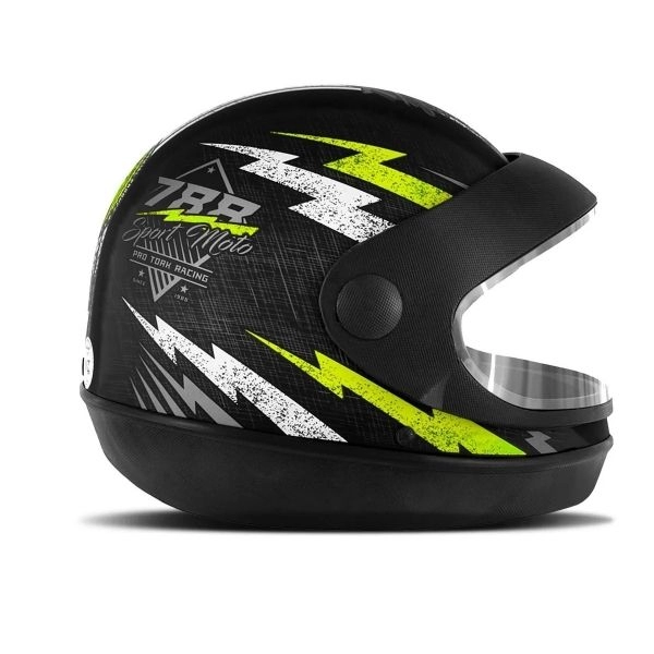 CAPACETE SUPER SPORT PRETO/AMARELO 60 788