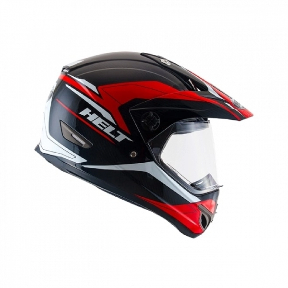 CAPACETE CROSS VISION ZIG VERMELHO/ PRETO 60