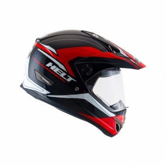 CAPACETE CROSS VISION ZIG VERMELHO/ PRETO 60