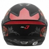 CAPACETE NEW LIBERTY 3 FLOWERS FOSCO VERM/PRET 60