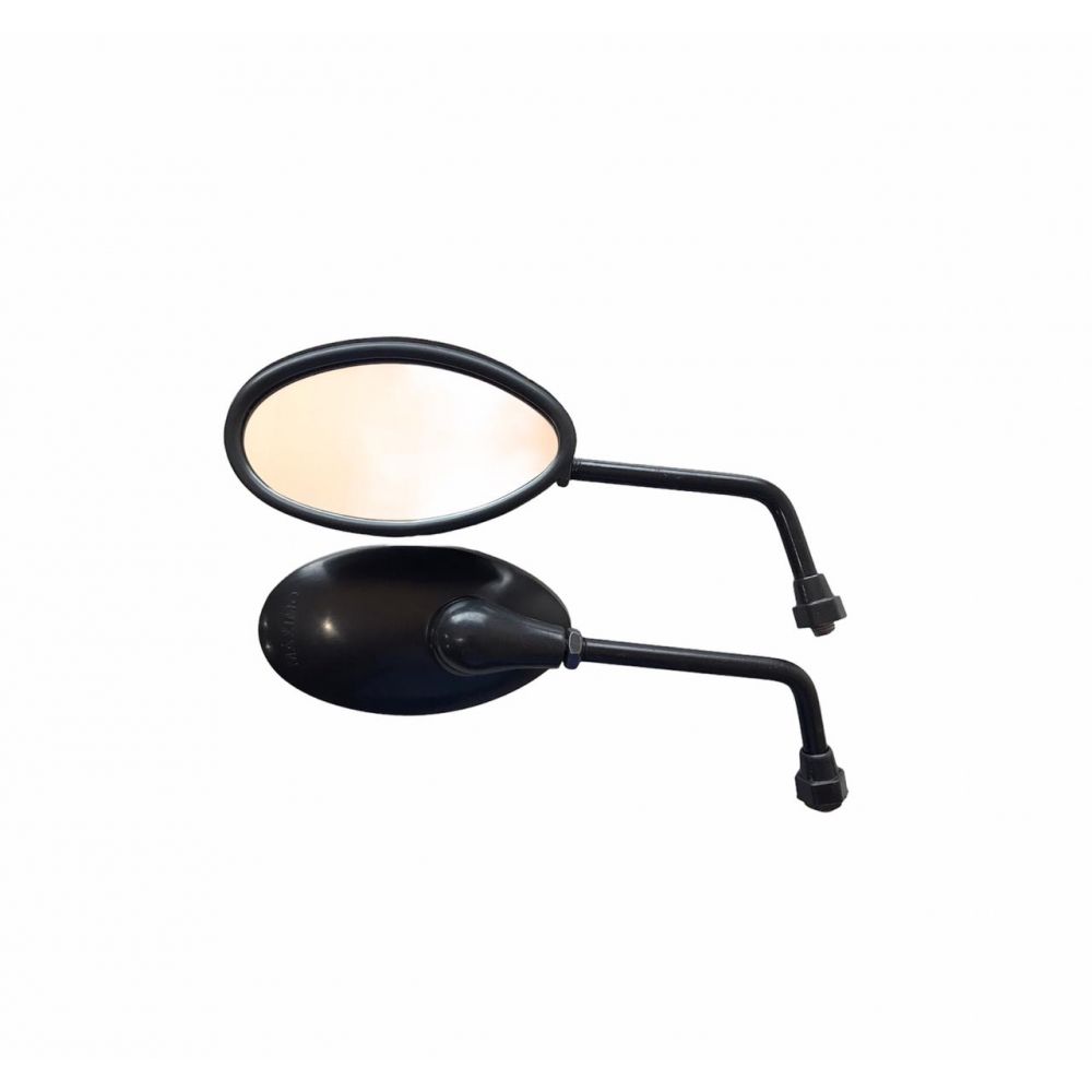 RETROVISOR OLHO DE BOI ABS PRETO P/ YAMAHA (PAR)