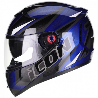 CAPACETE ICON FAST AZ ESC PER/BRANCO 60