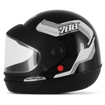 CAPACETE SM PRETO/BRANCO 60