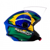 CAPACETE NEW LIBERTY 3 PATRIOTA AZUL/VERDE 60