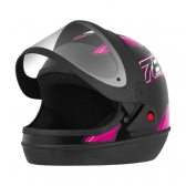 CAPACETE SM PRETO/ROSA 56