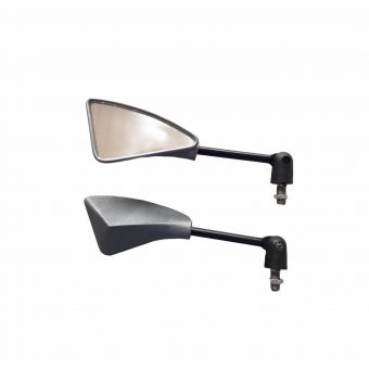 RETROVISOR ESPORTIVO CORAL PRATA ART P/ YAMAHA