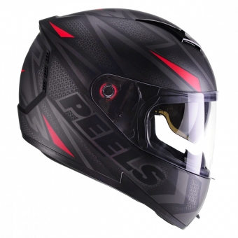 CAPACETE ICON FAST PRETO F/VERMELHO 60
