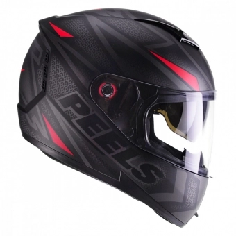 CAPACETE ICON FAST PRETO F/VERMELHO 60