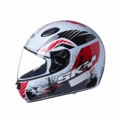 CAPACETE MOTOSKY PHANTOM BRANCO/ VERMELHO 58