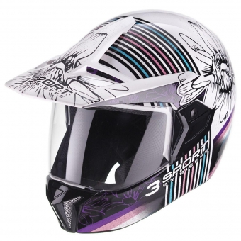 CAPACETE 3 SPORT FLORA BRANCO/ ROSA 56