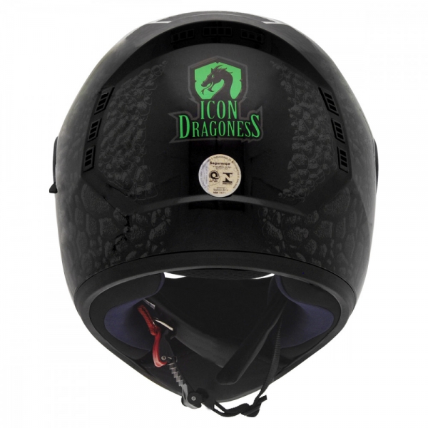 CAPACETE ICON DRAGONESS PRETO/VERDE 58