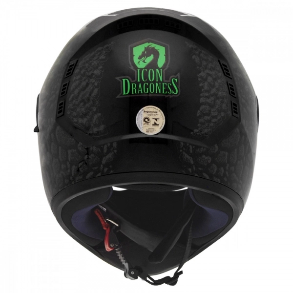 CAPACETE ICON DRAGONESS PRETO/VERDE 58