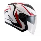 CAPACETE ABERTO C/OCULOS NEW CITY BRANCO/ VERM 60