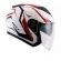CAPACETE ABERTO C/OCULOS NEW CITY BRANCO/ VERM 60