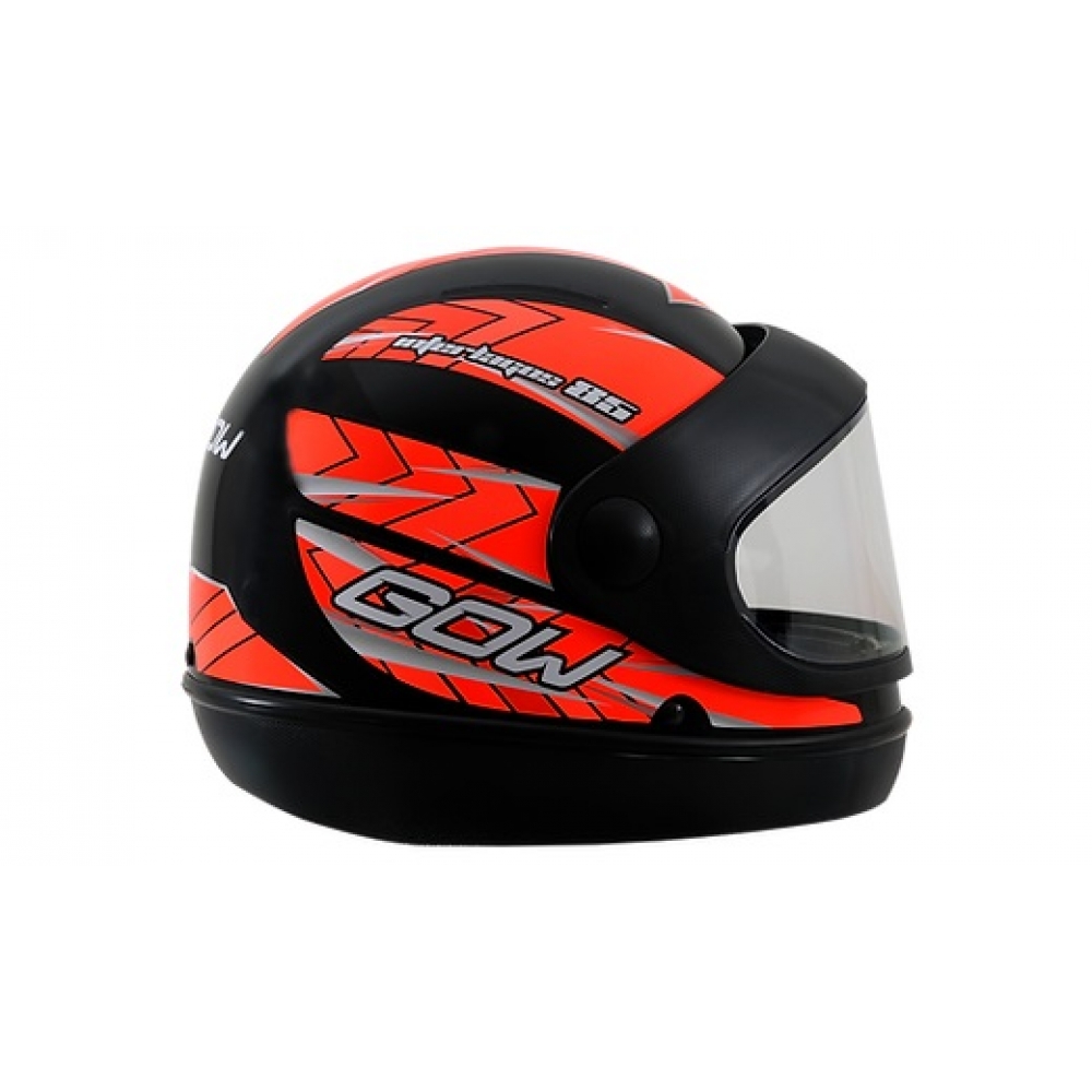 CAPACETE INTERLAGOS PRETO/ LARANJA 58